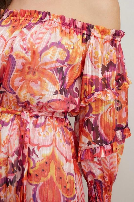 Wallis Pink Abstract Off Shoulder Dress 3