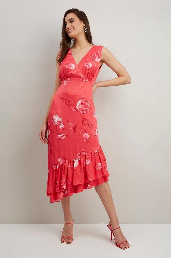 Wallis Pink Tulip Satin Dress 1