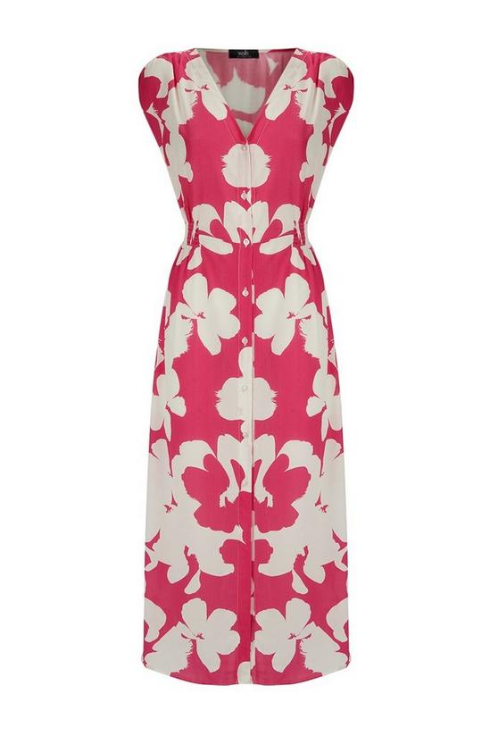 Wallis Pink Flower Button Through Dress 5