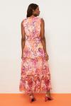 Wallis Pink Abstract Tiered Maxi Dress thumbnail 3