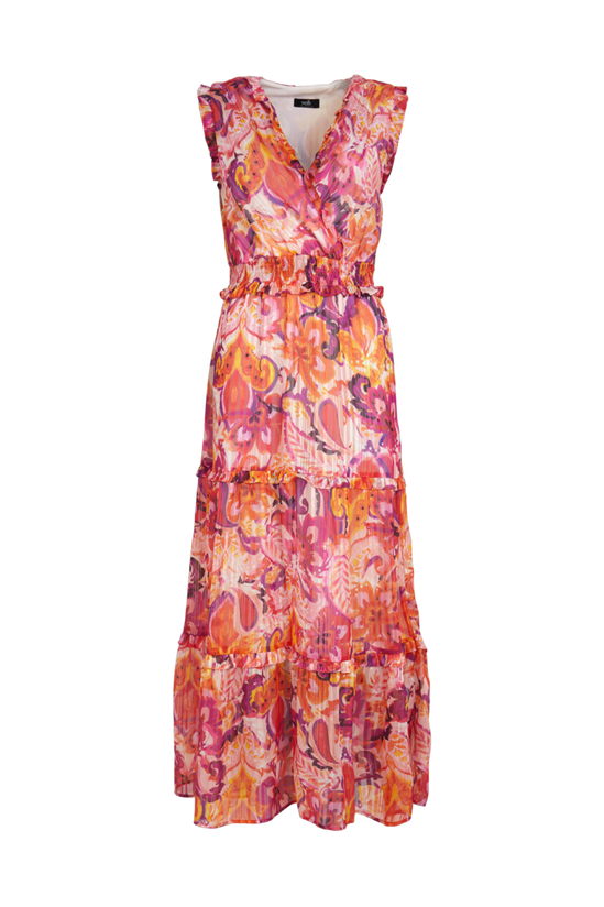 Wallis Pink Abstract Tiered Maxi Dress 5
