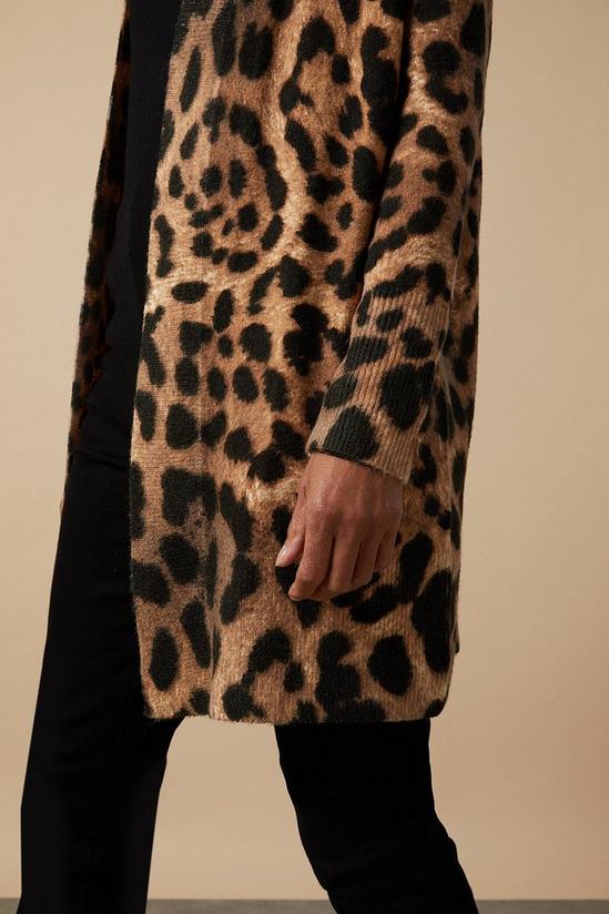 Wallis Neutral Leopard Animal Longline Cardigan 6
