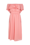 Wallis Coral Dobby Off-shoulder Belted Midi Dress thumbnail 5