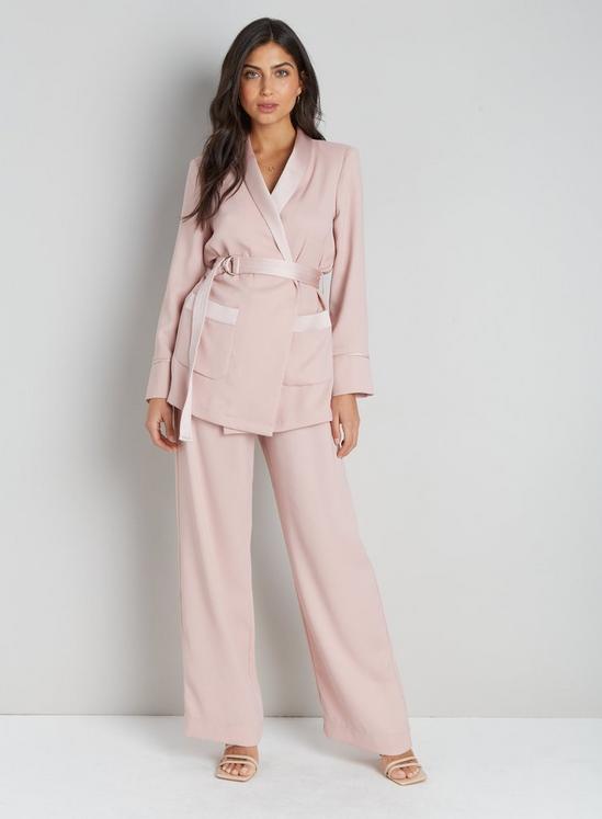 Wallis Oyster Satin Suit Trousers 1