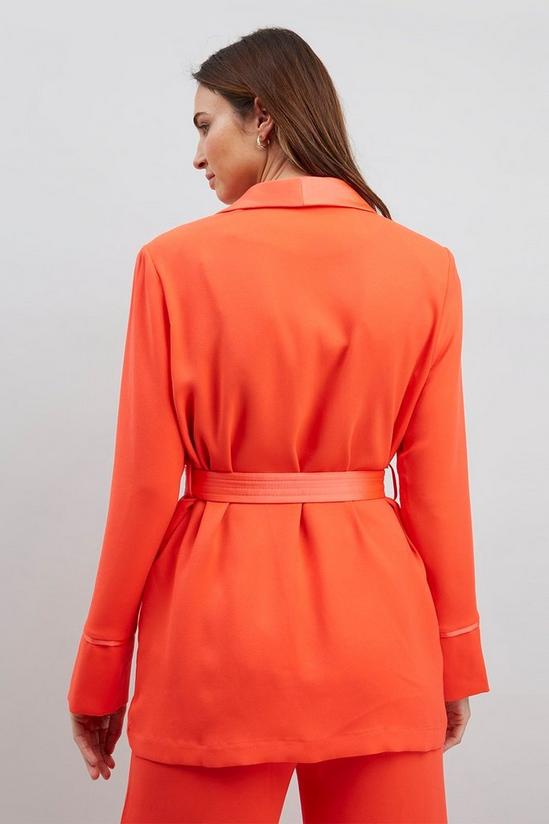 Wallis Orange Satin Belted Suit Jacket 3