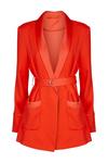 Wallis Orange Satin Belted Suit Jacket thumbnail 5