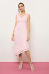 Wallis Pink Satin Midi Dress thumbnail 1