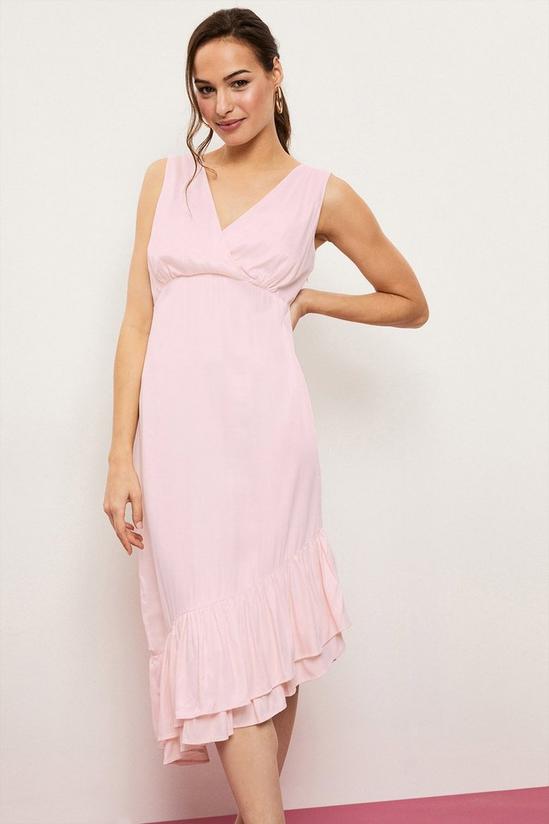 Wallis Pink Satin Midi Dress 2