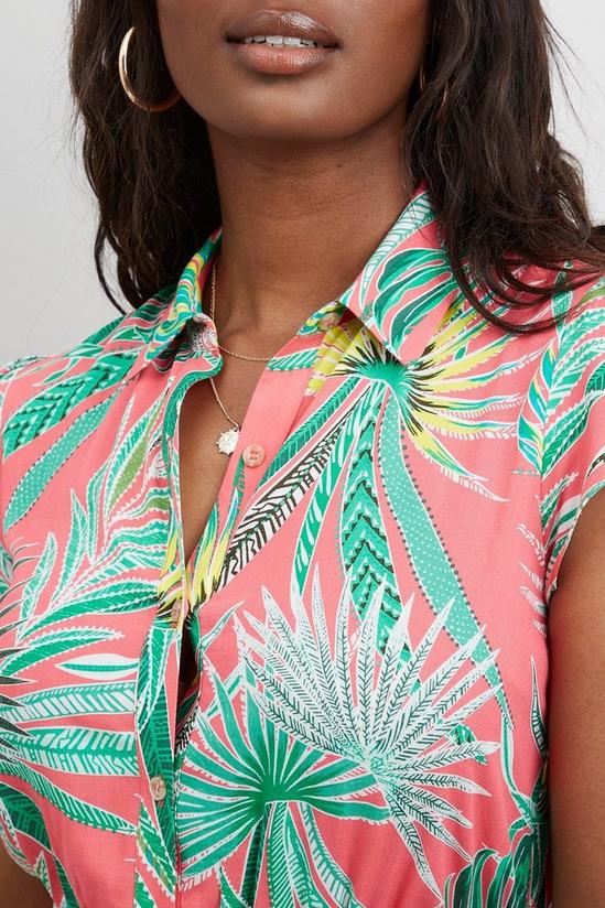 Wallis Coral Palm Shirt Dress 4