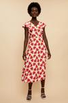 Wallis Tall Red Floral Button Through Printed Dress thumbnail 1