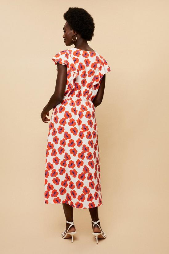 Wallis Tall Red Floral Button Through Printed Dress 3