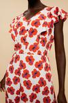 Wallis Tall Red Floral Button Through Printed Dress thumbnail 4