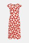 Wallis Tall Red Floral Button Through Printed Dress thumbnail 5