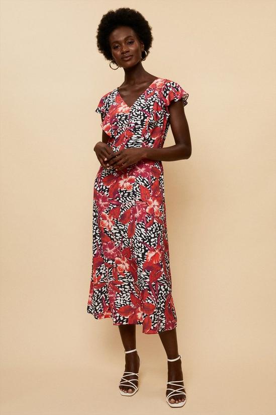 Wallis Tall Button Through Printed Dress 1