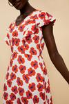 Wallis Button Through Ruffle Detail Floral Dress thumbnail 4