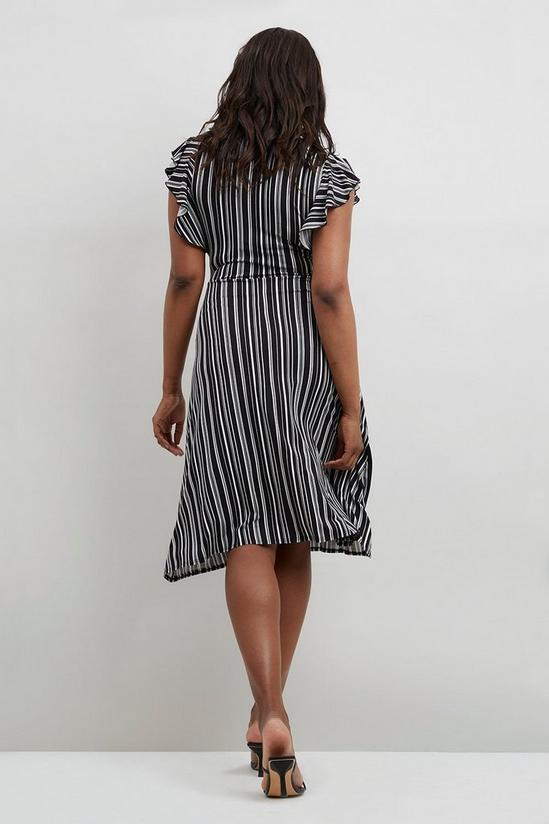 Wallis Black Stripe Twist Front Jersey Dress 3