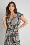 Wallis Tall Khaki Palm Twist Front Jersey Dress thumbnail 2