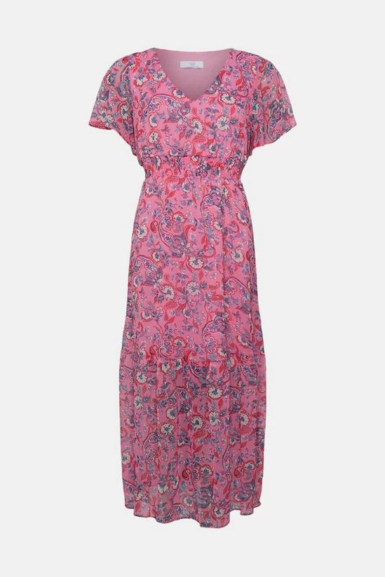 Wallis Petite Paisley Shirred Waist Dress 5