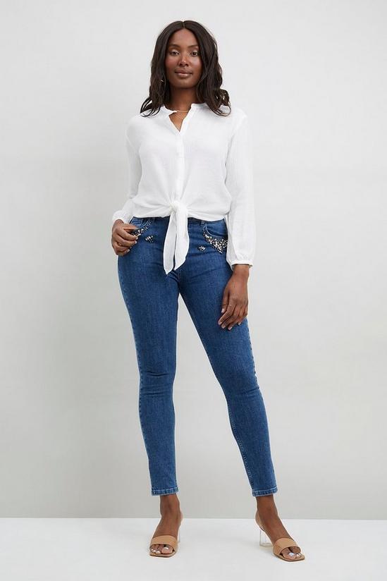 Wallis Embellished Skinny Jeans 1