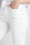 Wallis White Stud Side Seam Skinny Jeans thumbnail 4