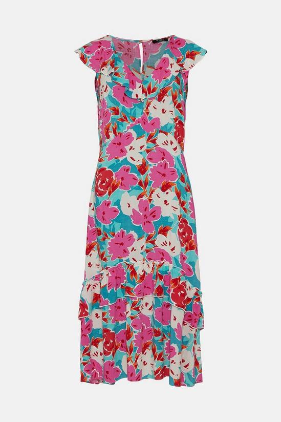 Wallis Tall Floral Print Ruffle Layerd Dress 5