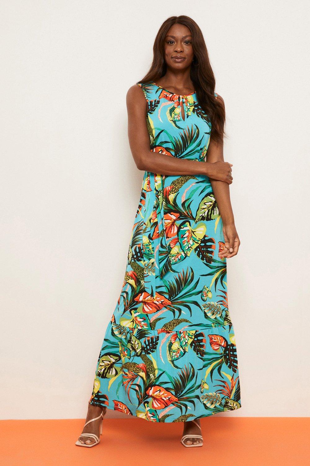 Wallis tropical hot sale print dress