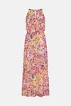 Wallis Petite Floral Tie Waist Halter Maxi Dress thumbnail 5