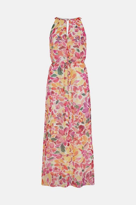 Wallis Petite Floral Tie Waist Halter Maxi Dress 5