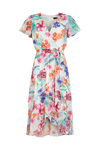 Wallis Tropical Printed Fluted Sleeve Wrap Dress thumbnail 5