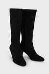Wallis Kinsley Stretch Low Stiletto Heel Knee High Boots thumbnail 4