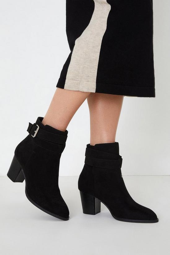 Wallis Autumn Cross Strapped Heeled Ankle Boots 1