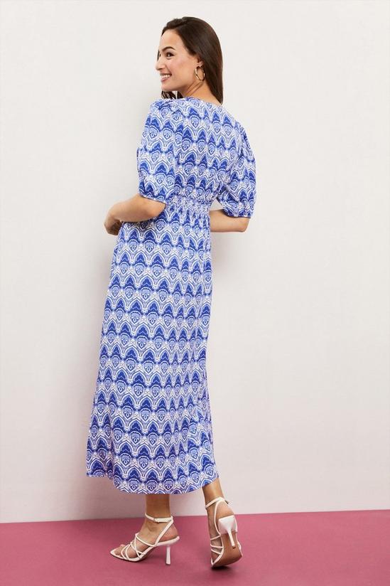 Wallis Blue Porcelain Print Midi Dress 3
