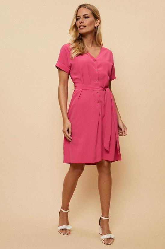 Wallis Petite Pink Button Through Dress 1