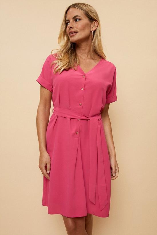 Wallis Petite Pink Button Through Dress 2