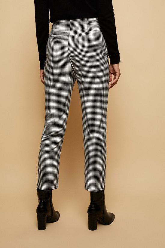 Wallis Side Zip Gingham Check Stretch Trouser 3