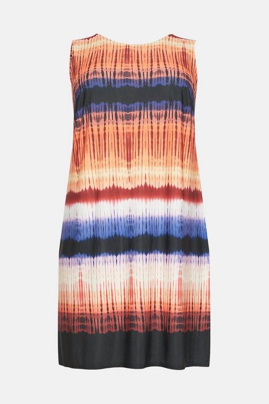 Wallis Curve Tie Dye Border Print Shift Dress 5