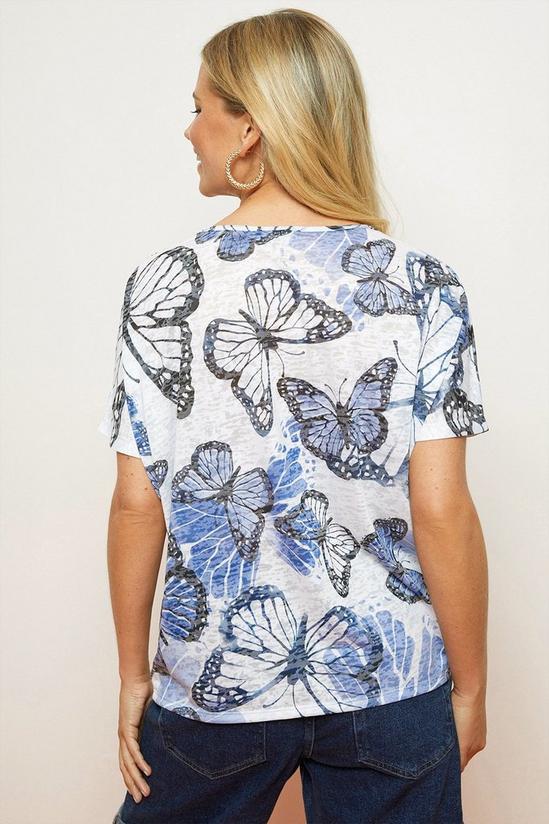 Wallis Tall Butterfly Tie Front T Shirt 3