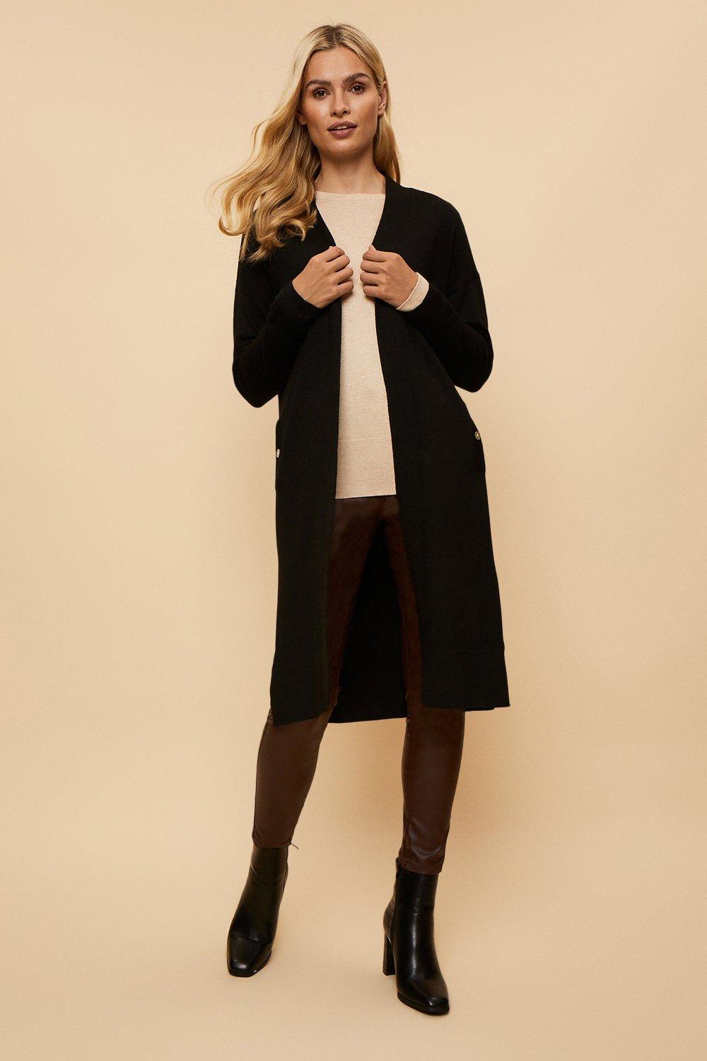 Wallis long shop black cardigan