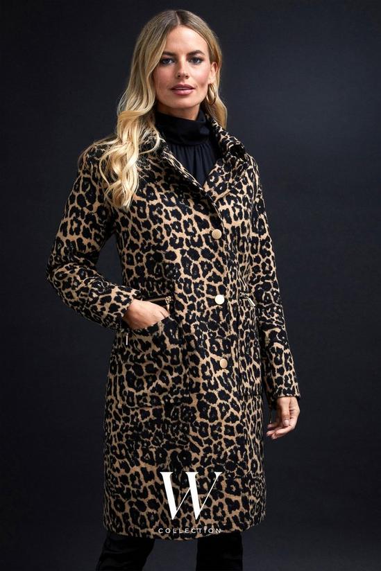 Wallis Petite Leopard Zip Detail Coat 1