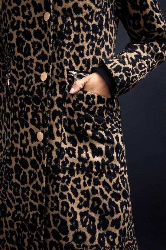 Wallis Petite Leopard Zip Detail Coat 4