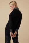 Wallis Black Studded Roll Neck Cold Shoulder Tunic thumbnail 3