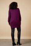 Wallis Curve Berry Embellished Cold Shoulder Tunic thumbnail 3