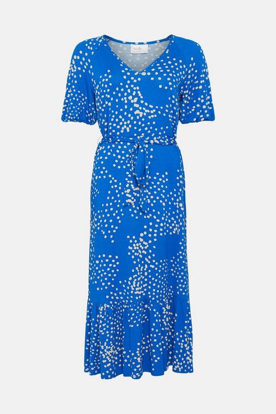 Wallis Petite Blue Spot Jersey Dress 5
