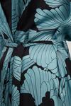 Wallis Blue Floral Tie Belt Satin Kimono thumbnail 4