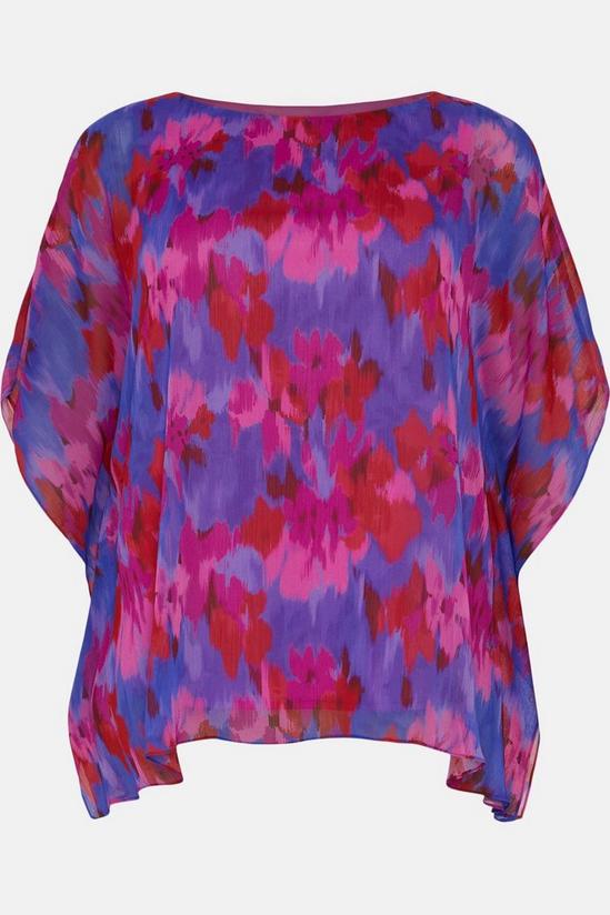 Wallis Curve Blurred Floral Chiffon Overlay Blouse 5