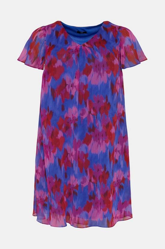 Wallis Curve Blurred Floral Split Front Dress 5