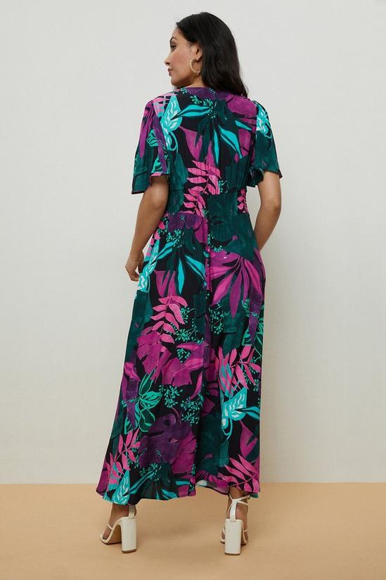 Wallis Petite Purple Palm Midi Tea Dress 3