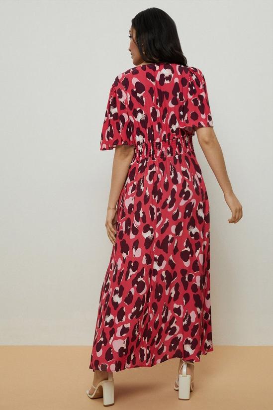 Wallis Petite Pink Leopard Midi Tea Dress 3