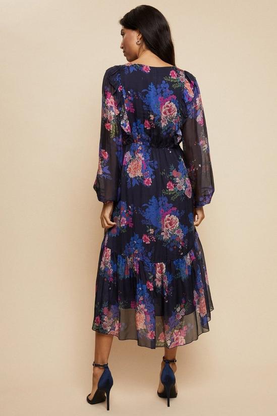 Wallis Silk Mix Floral Ruffle Dress 3
