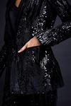 Wallis Black Velvet Sequin Blazer Jacket thumbnail 4